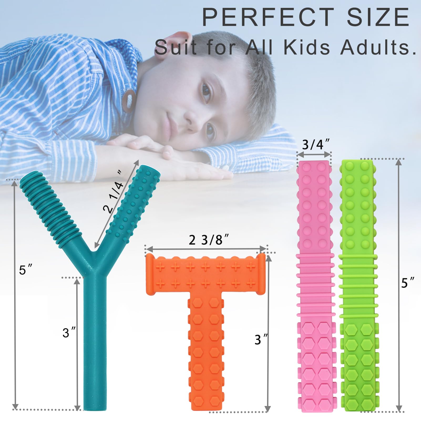 SunCore Direct silicone teether bricks with soft textures for oral motor input.