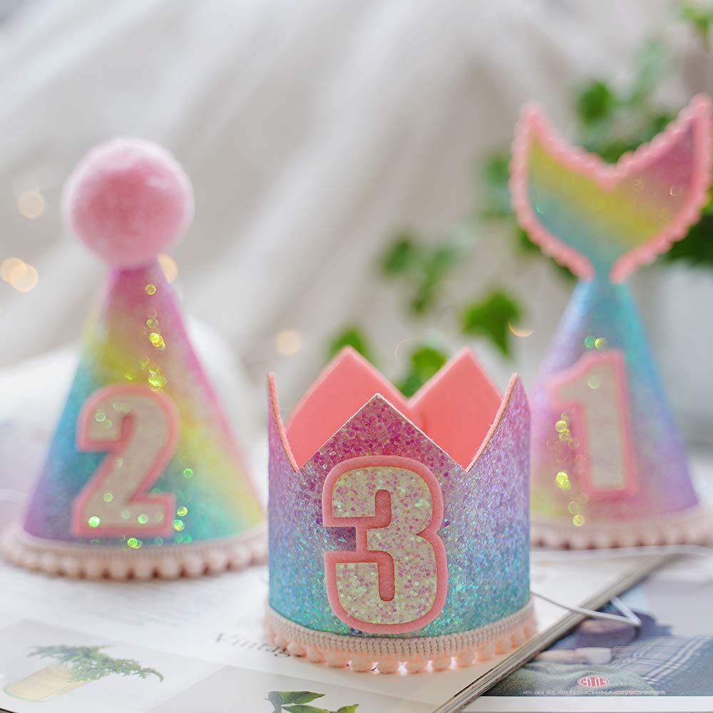 Sundecor Princess Tiara Crown worn-on-baby shows adorable styling for photos