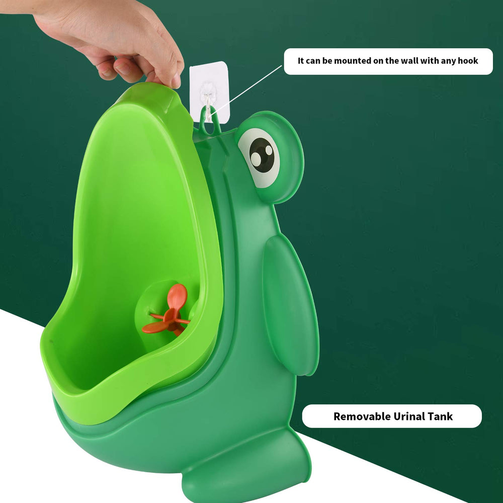 Sundee Cute Frog urinal assembly shows quick height adjustment and setup.