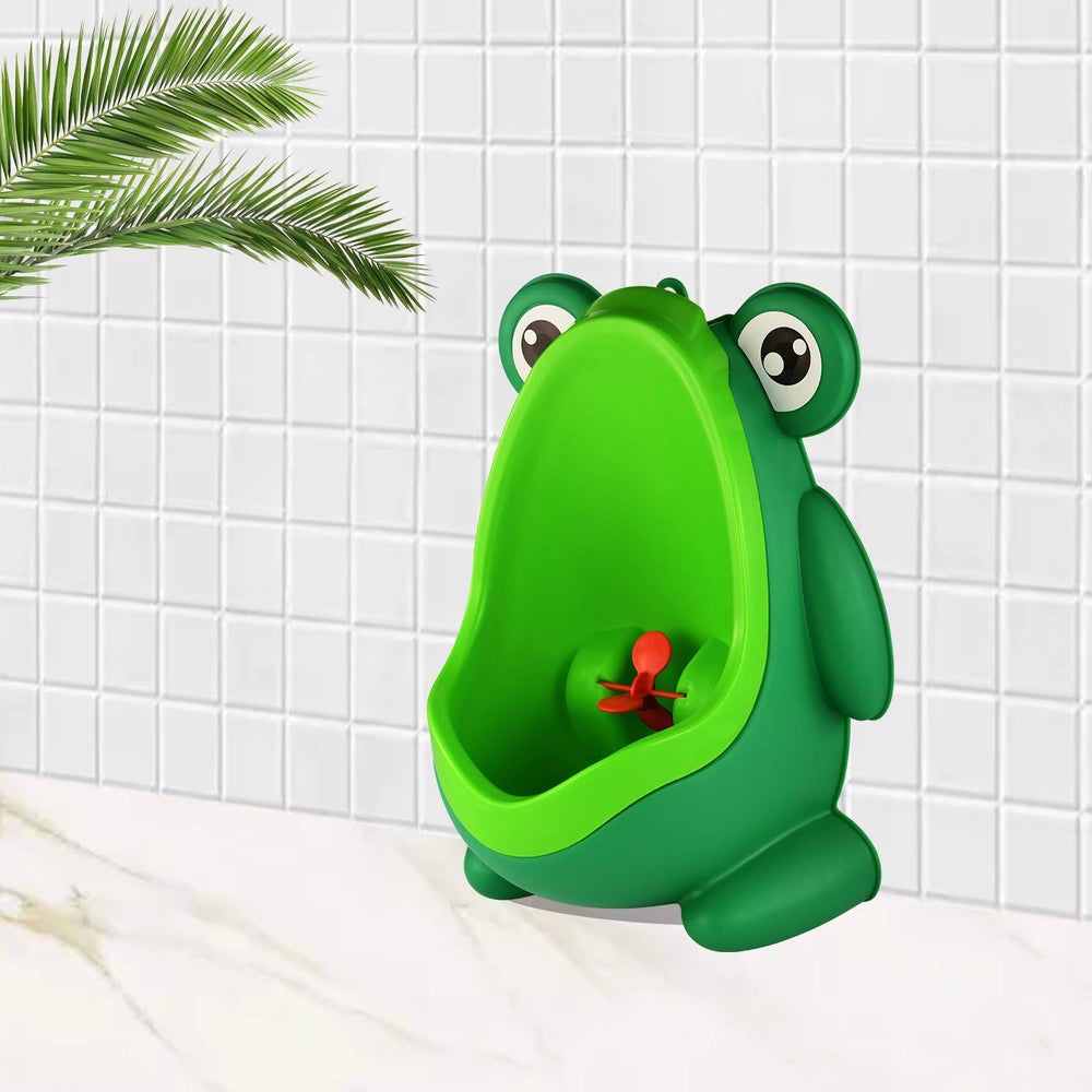 Sundee Cute Frog urinal for boys designed for effective toilet training sessions.