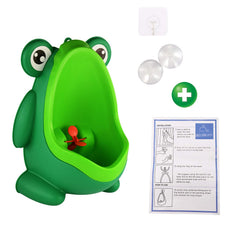 Sundee Cute Frog urinal with handles is portable and easy to move.