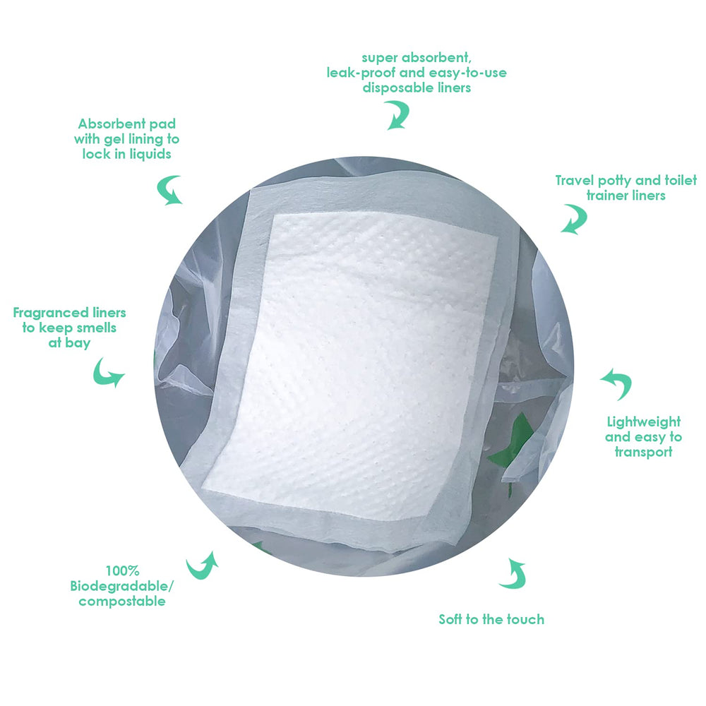 Sundee potty chair liner travel compact design fits bags for easy use.