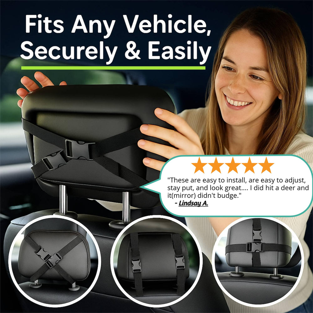 Sunferno Baby Car Mirror 360-degree adjustability offers flexible viewing angles.