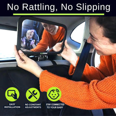 Sunferno Baby Car Mirror universal-fit design works in most vehicles.