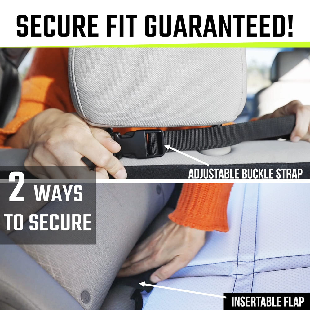 Sunferno car seat protector anti-slip straps keep it from shifting