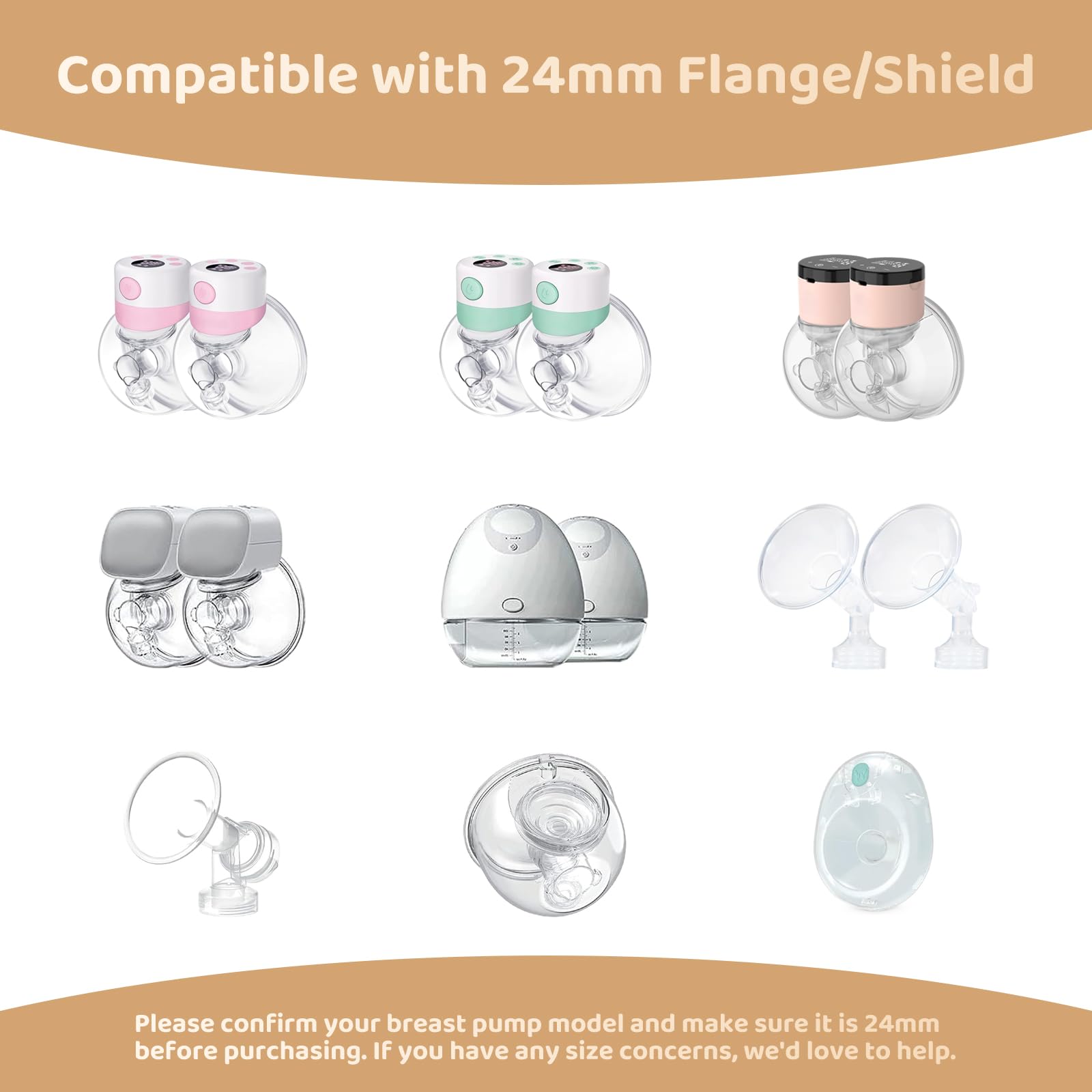 Suniceme inserts compatible with Momcozy, Medela, Spectra and more for flexible use.