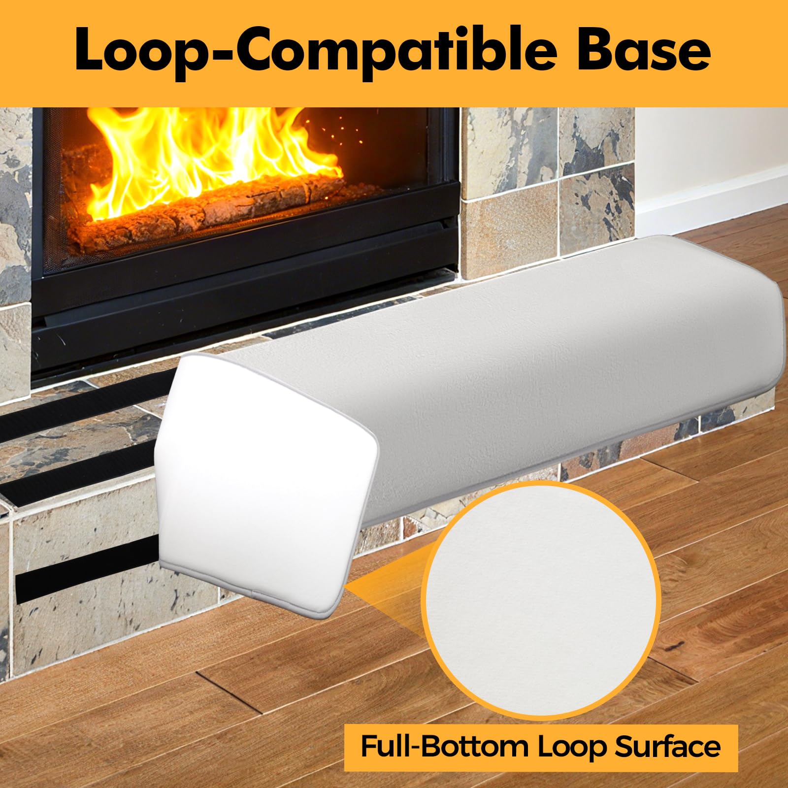 SUNICO fireplace baby proofing adhesive bottom upgrade highlights secure placement and easy installation