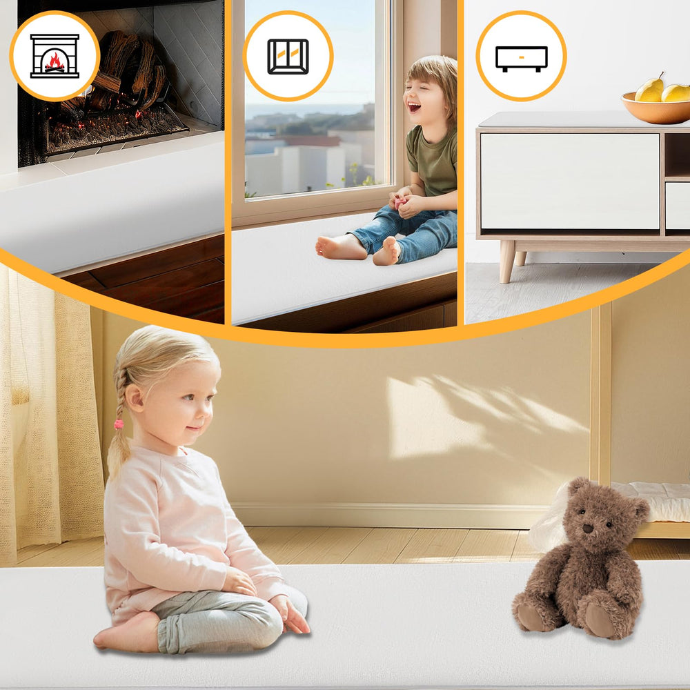 SUNICO versatile use window seat demo shows safe play and cabinet guarding