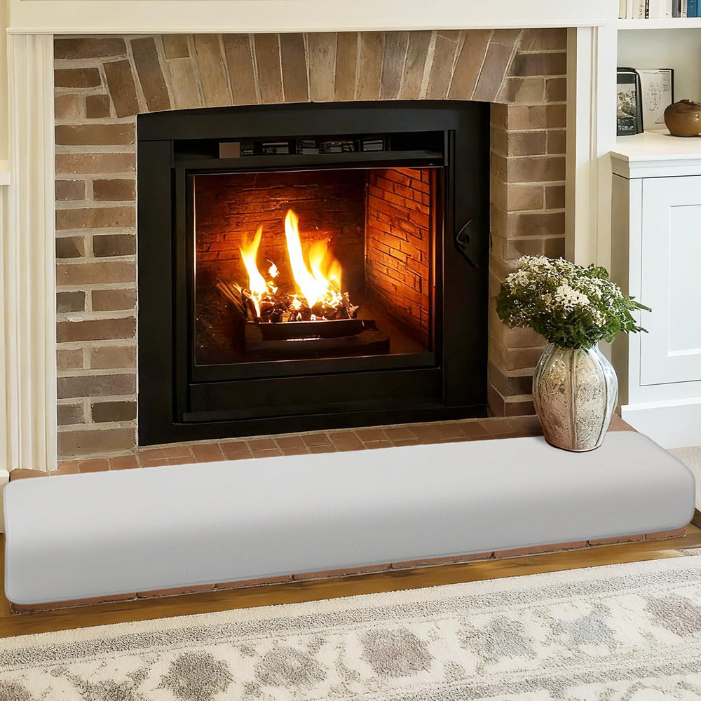 SUNICO thick memory foam fireplace baby proofing 71x15 front view with cushioned edge protection for kids