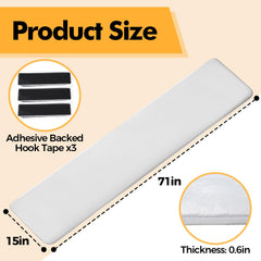 SUNICO thick memory foam fireplace baby proofing 71x15 side view shows full coverage and comfort
