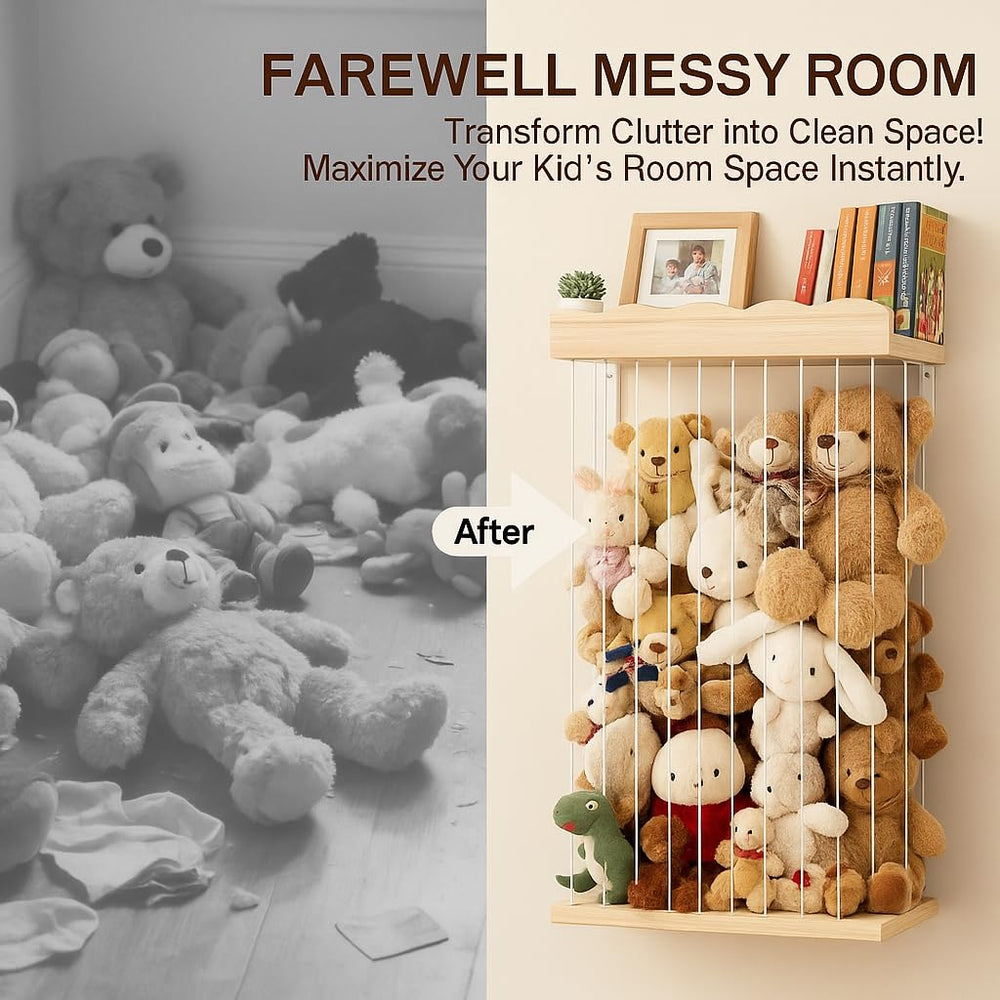 Sunifier space-saving wall-mounted storage frees floor space and adds decor in kids' rooms.