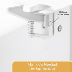 Suniry no-key design keeps cabinets accessible to adults, not kids.