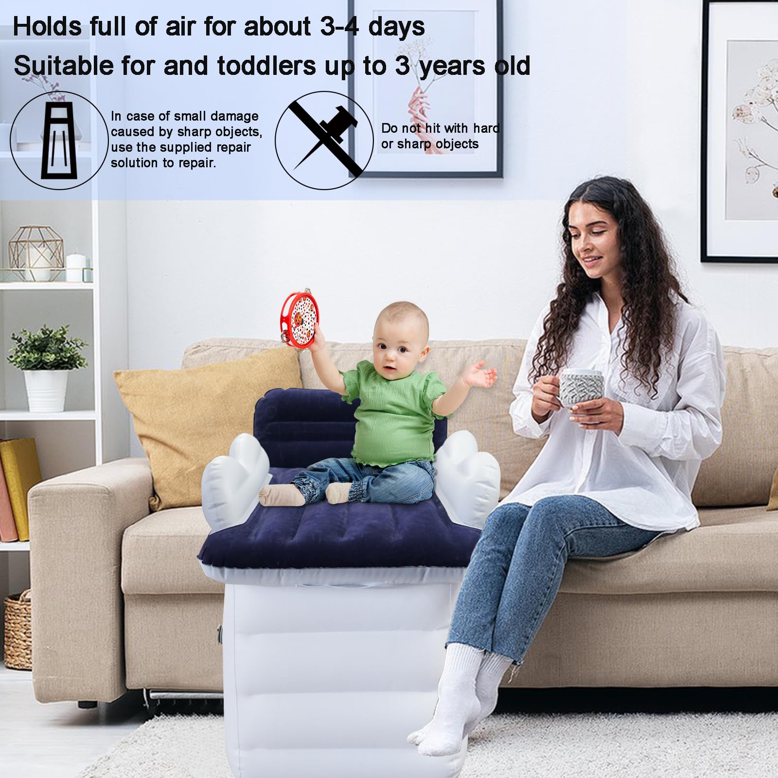 Sunlisky inflatable toddler bed carry bag simplifies transport and storage