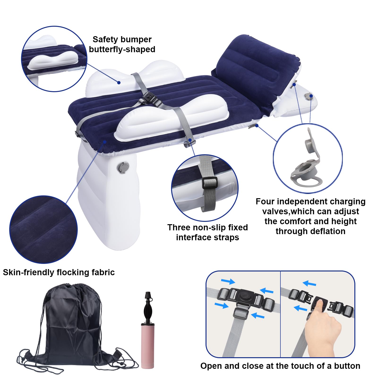 Sunlisky inflatable toddler bed folded compact demonstrates easy packing for travel