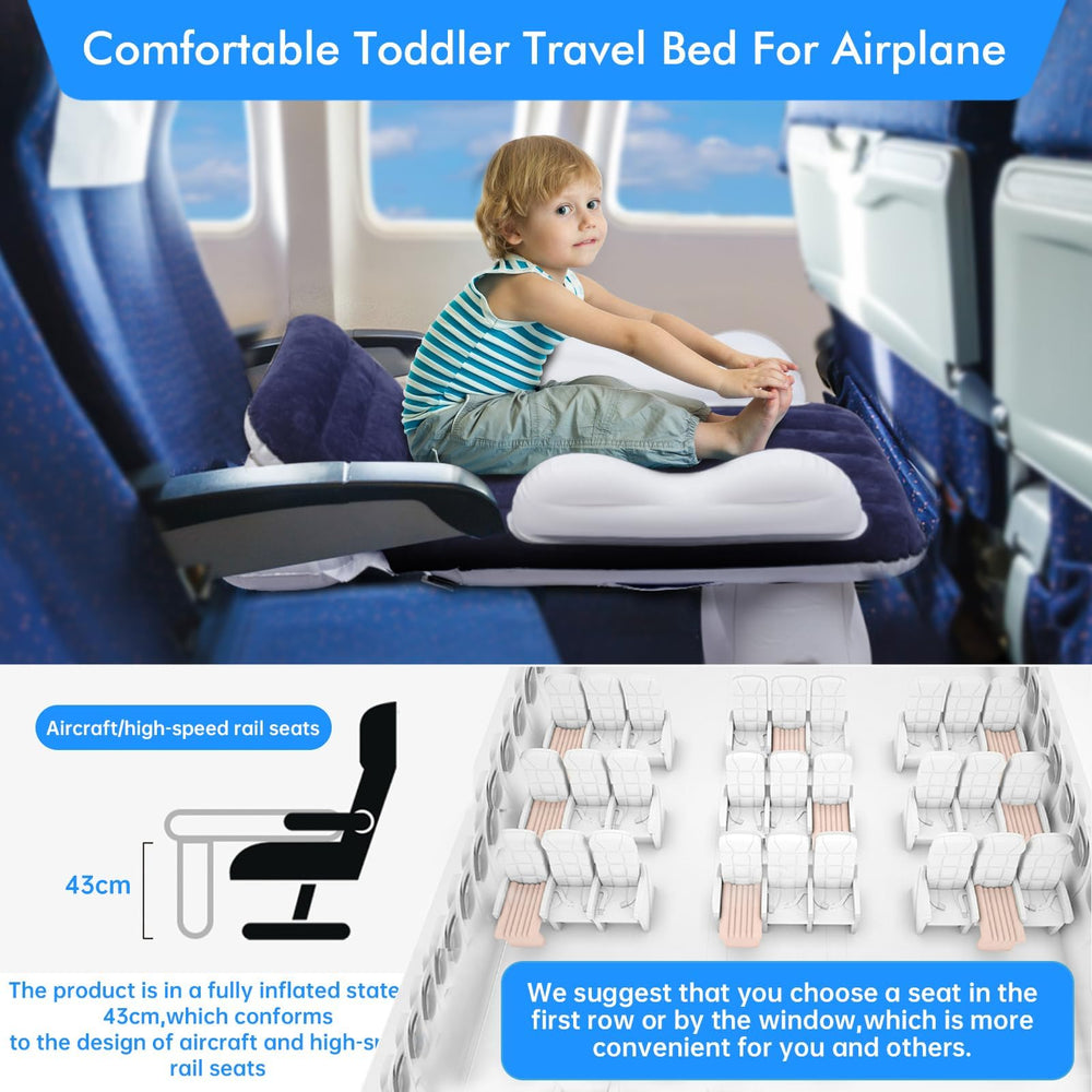 Sunlisky inflatable toddler bed in-flight use shows versatile comfort anywhere