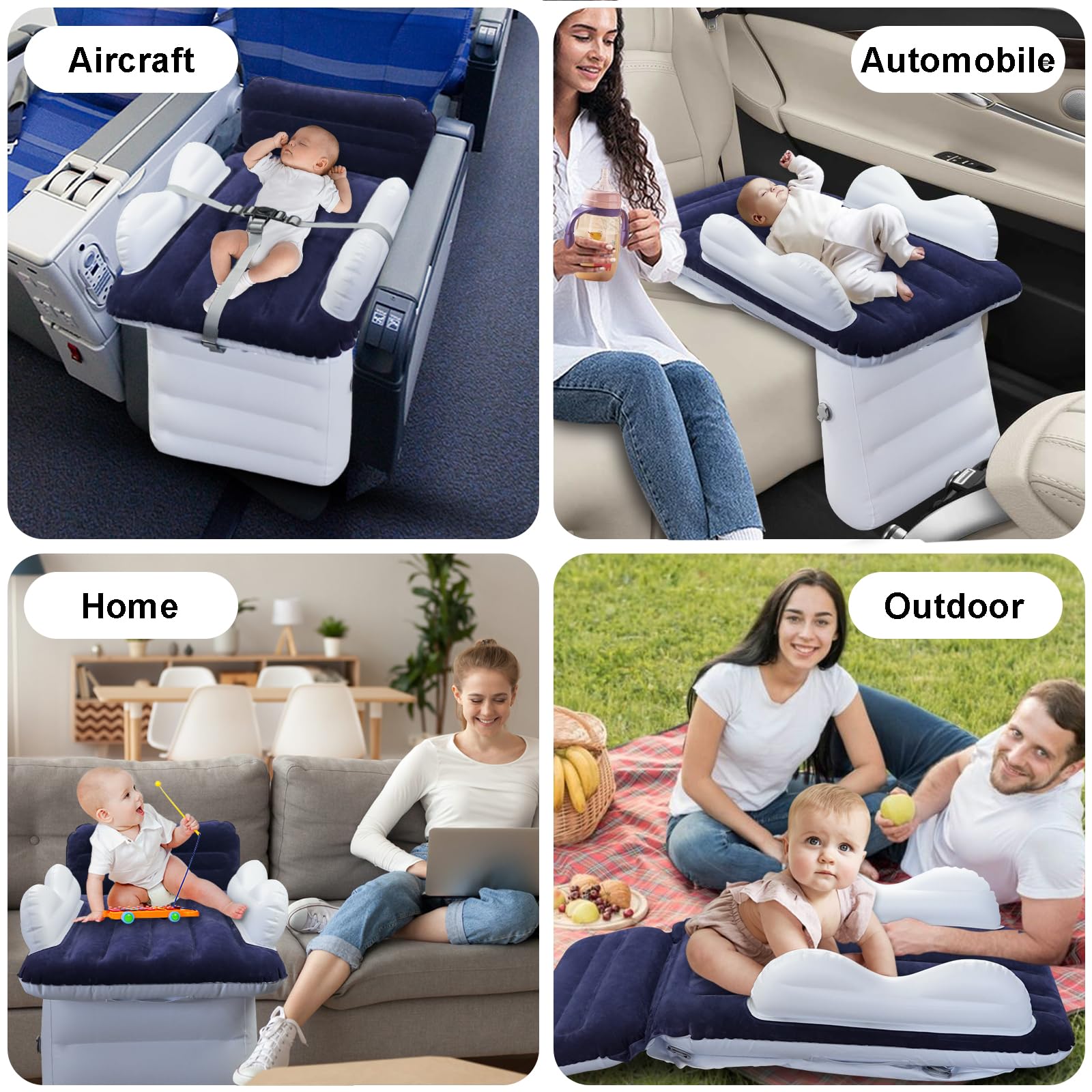 Sunlisky inflatable toddler bed safety belt adds extra security during rides