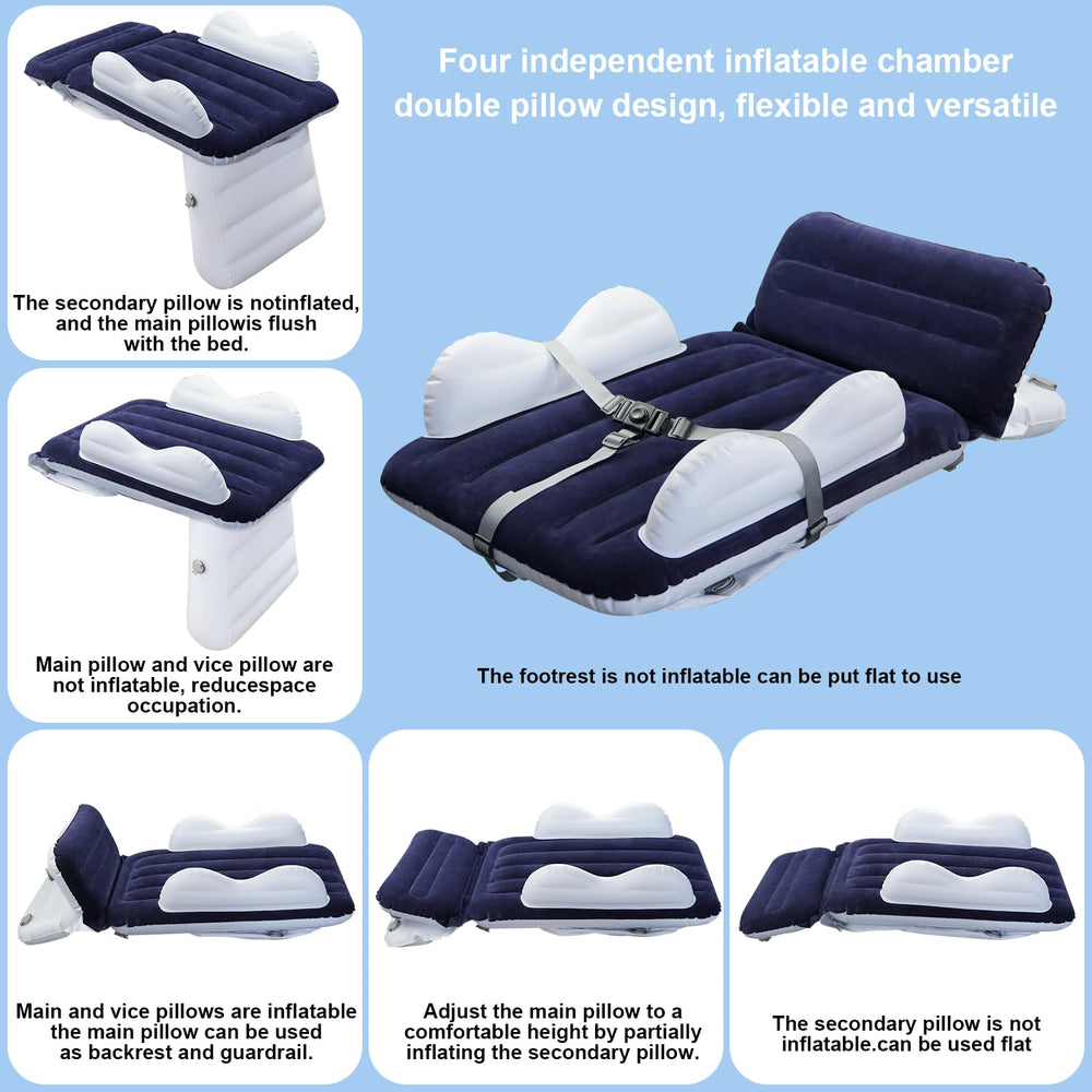 Sunlisky inflatable toddler bed side walls provide secure sides for safe airline naps