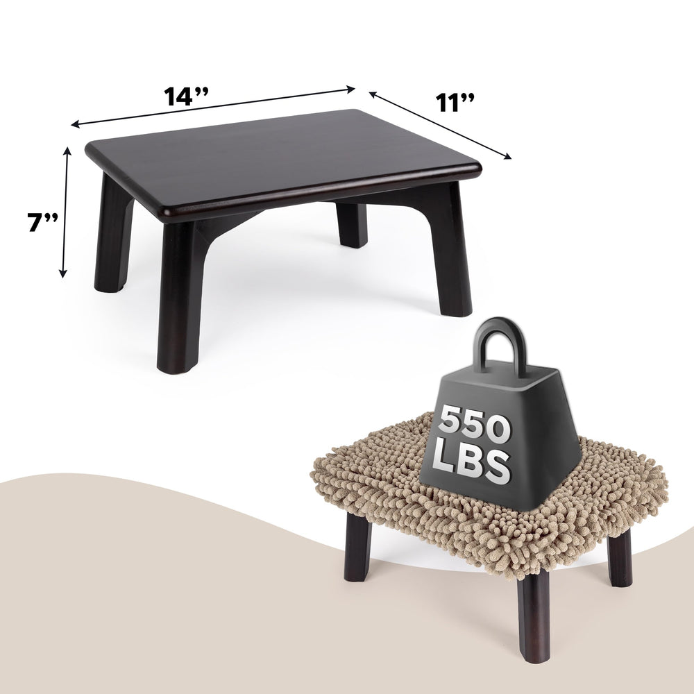 Sunlit One Step Stool bedside use for safer nighttime routines.