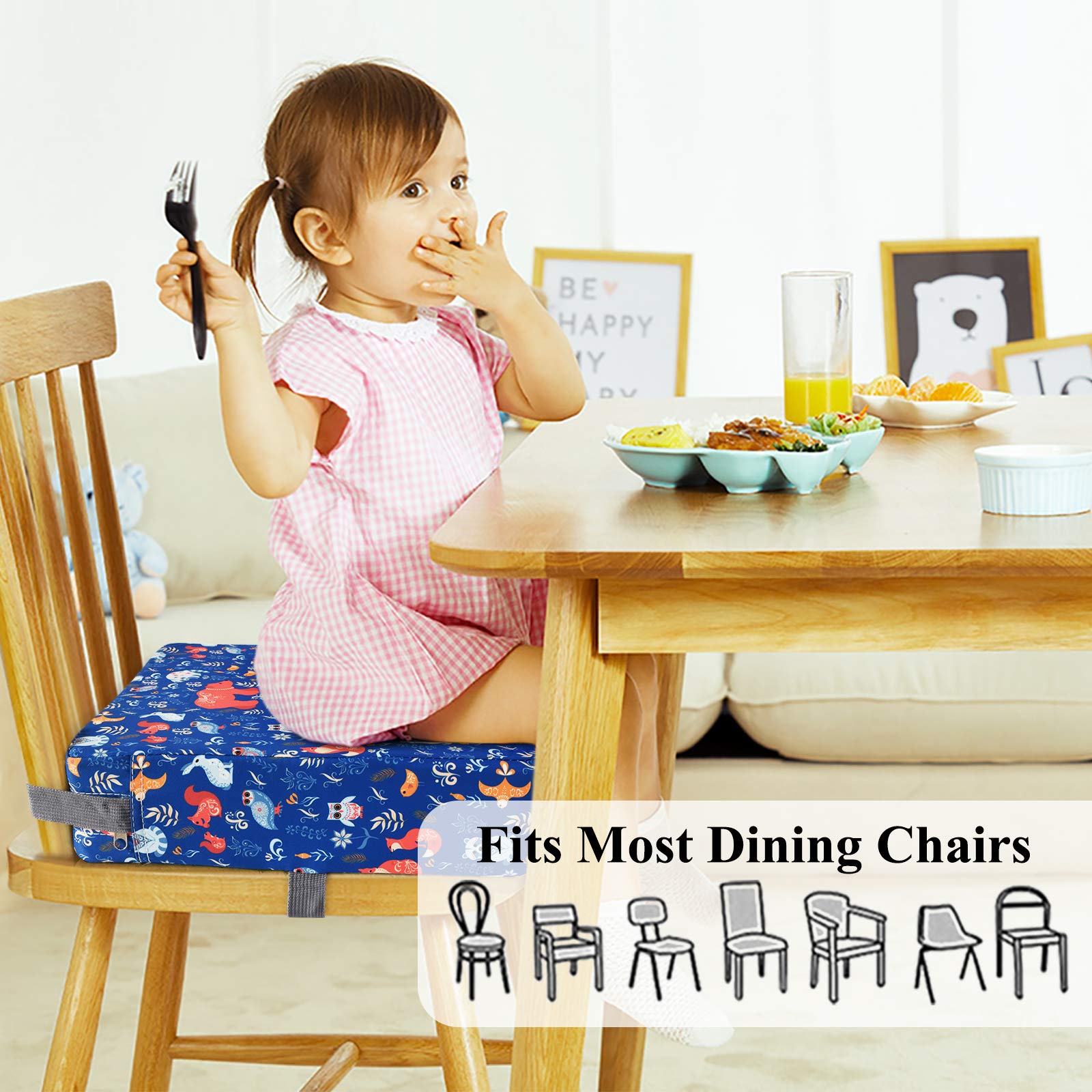 Sunmall table time use shows booster suitable for drawing and play at mealtime.