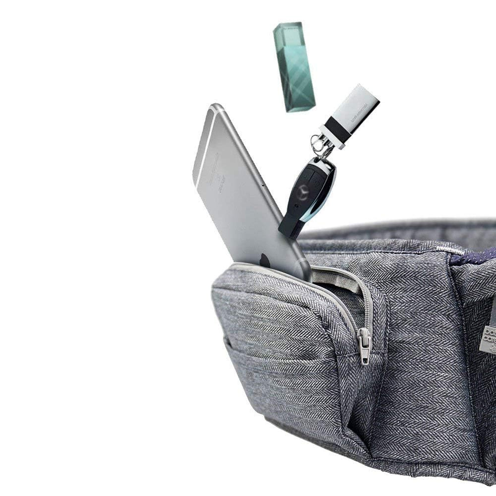 Sunnors baby carrier in use with toddler shows growth range compatibility.