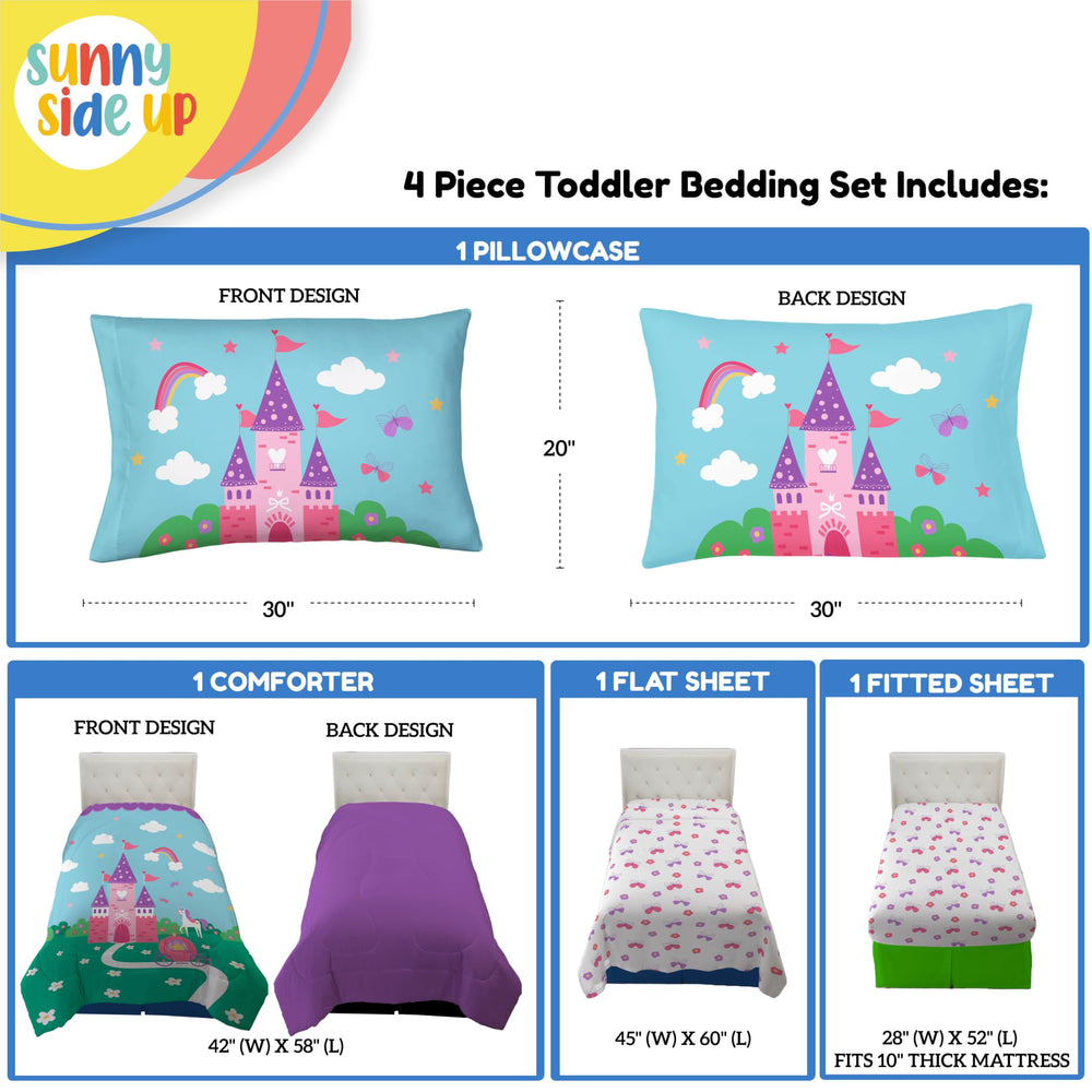 Sunny Side Up flat sheet 45x70 with vibrant design for cheerful bedtimes.
