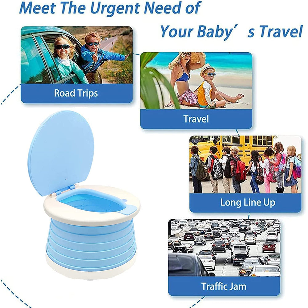 SunnySmile portable potty car use shows emergency toilet for travel