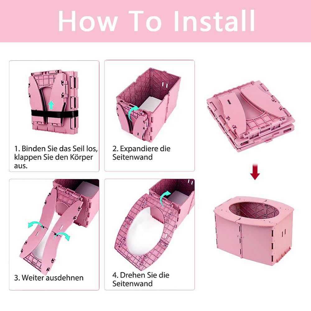 SunnySmile Travel Potty with disposable bags for hygienic, wipe-free cleanup.