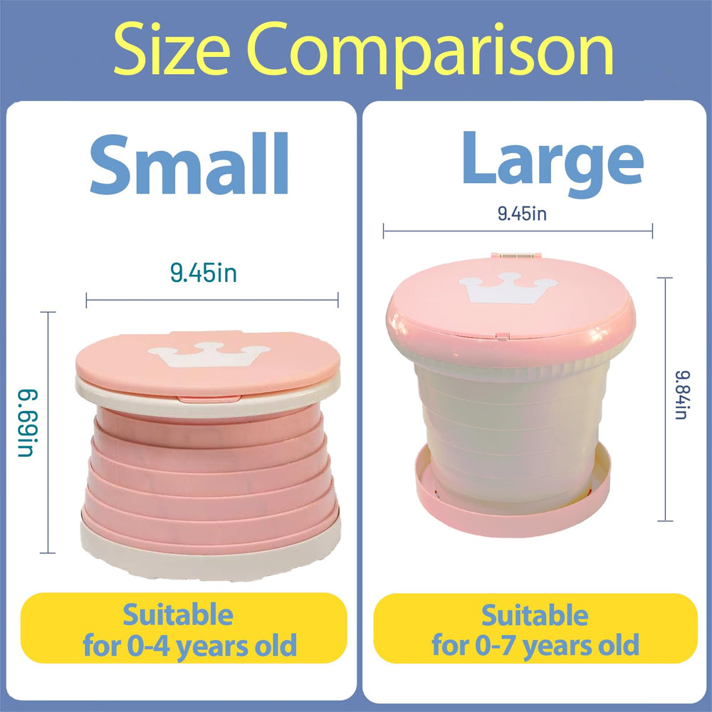 SunnySmile Travel Potty pink in-car emergency use for quick bathroom on the go