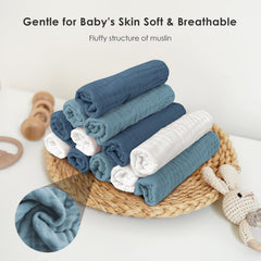 Sunny zzzZZ 20x10-inch burp cloths provide generous coverage during feeds.