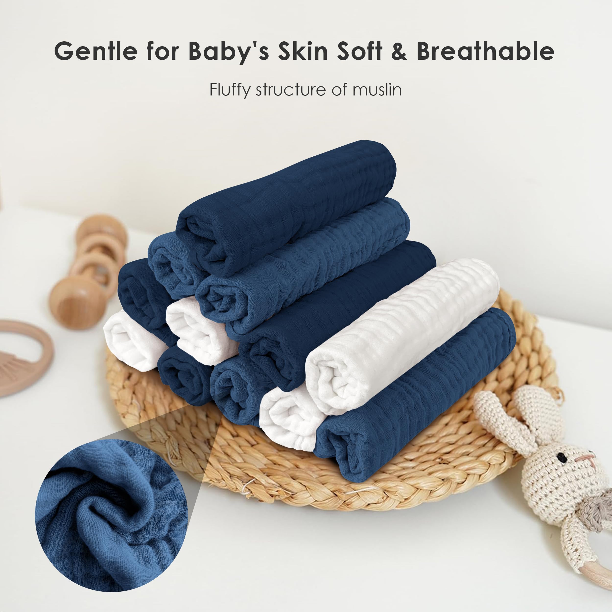 Sunny zzzZZ burp cloth versatility image demonstrates multi-use convenience.