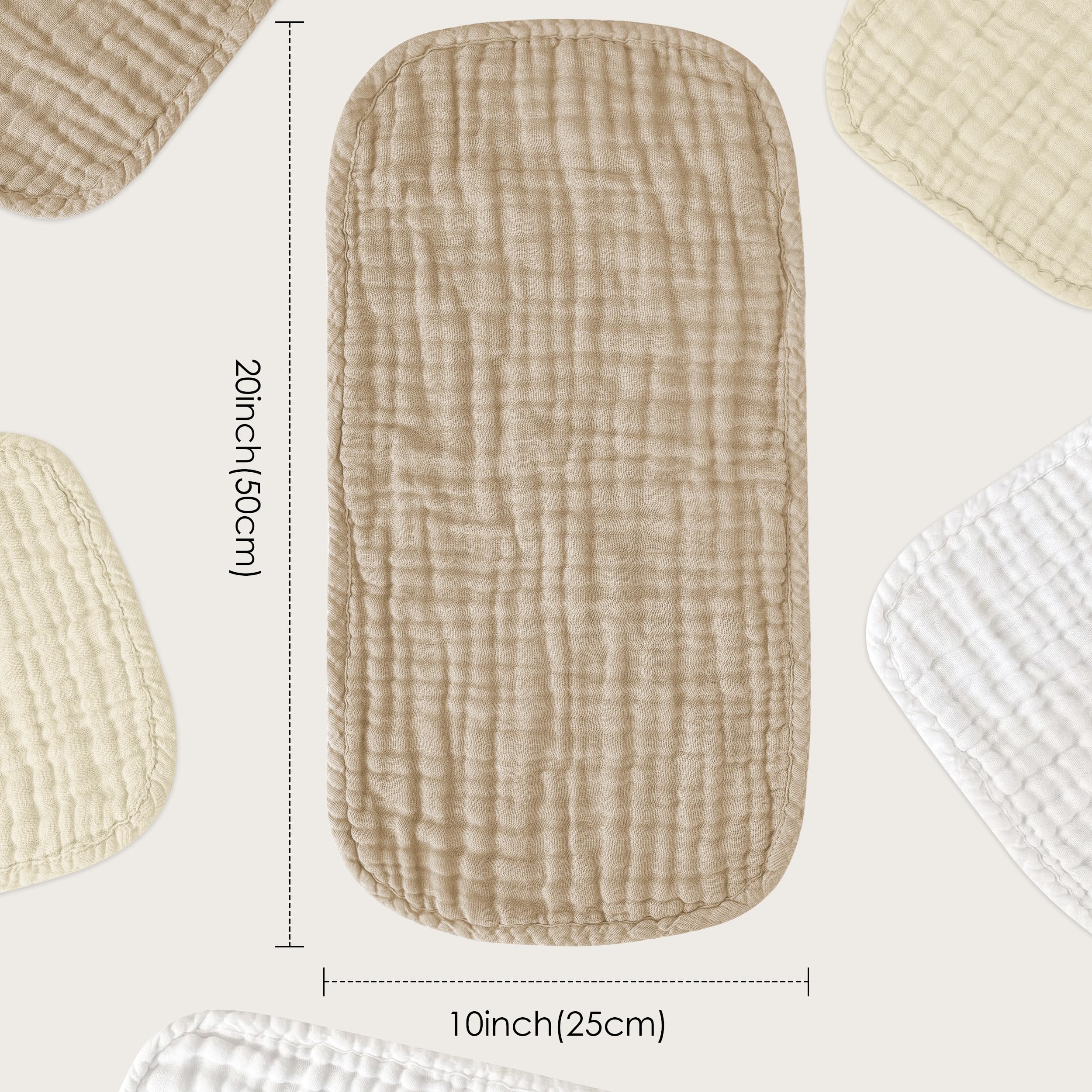 Sunny zzzZZ burp cloths reinforced edges for durable daily use.
