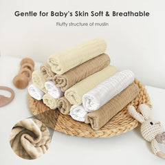 Sunny zzzZZ color-variety burp cloths arranged for everyday baby outfits.
