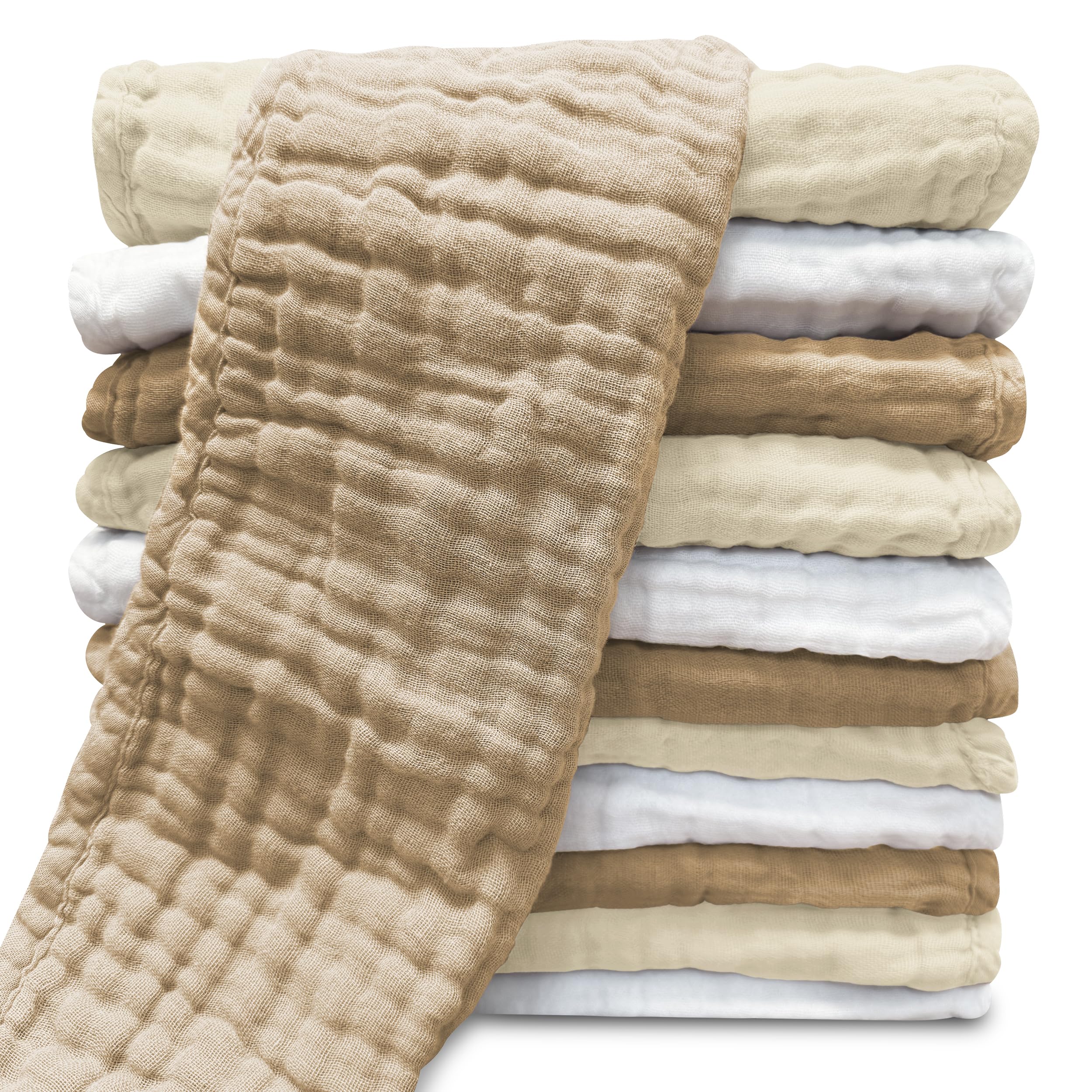 Sunny zzzZZ burp cloths pack opened showing color variety for mess-free outfits.
