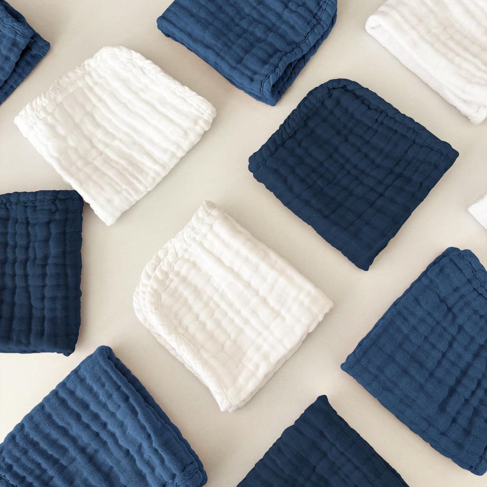 Sunny zzzZZ washcloth absorption demo highlights quick moisture pickup after spills.
