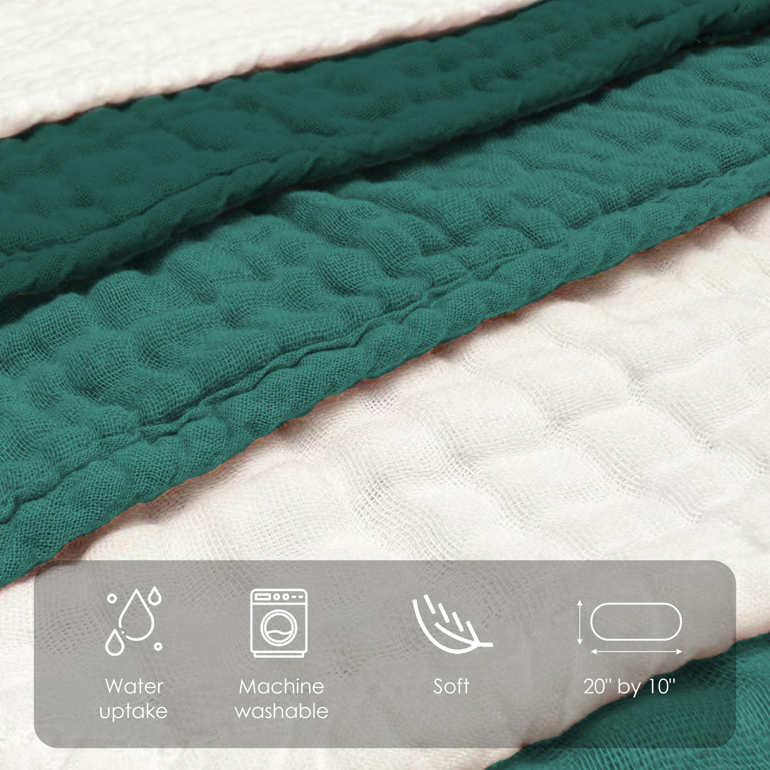 Sunny zzzZZ pre-washed edge-reinforced burp cloths resist unraveling for long-term use.