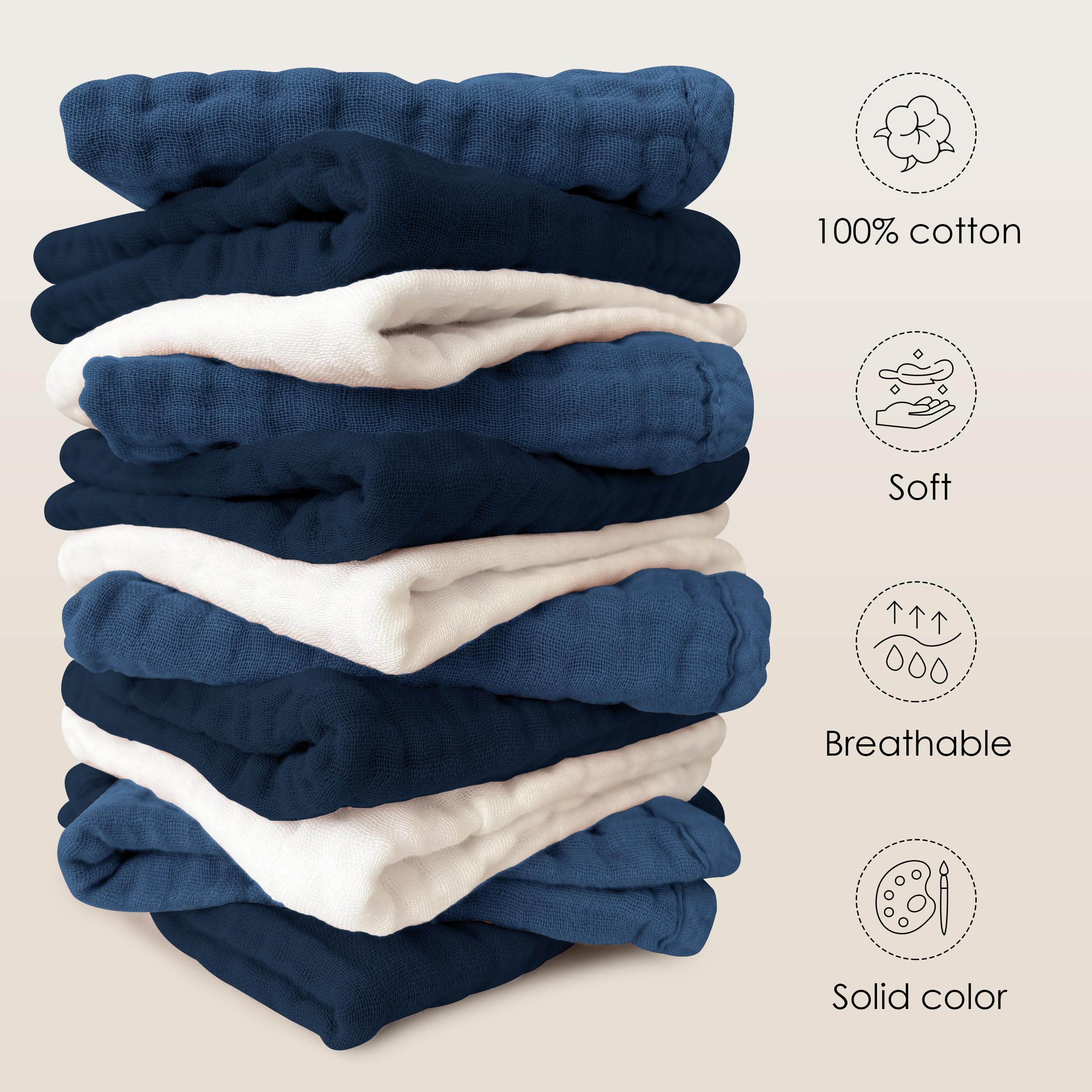 Sunny zzzZZ durable washcloth close-up highlights long-lasting softness after multiple washes.