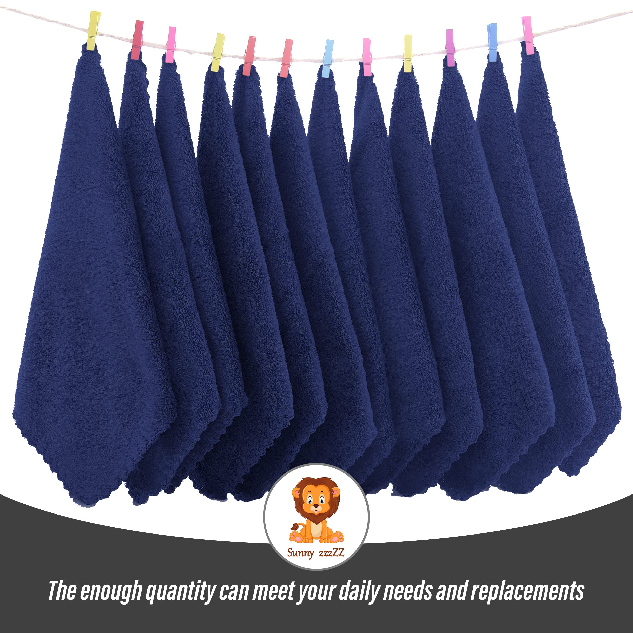 Sunny zzzZZ baby washcloths arranged in a basket for bath time