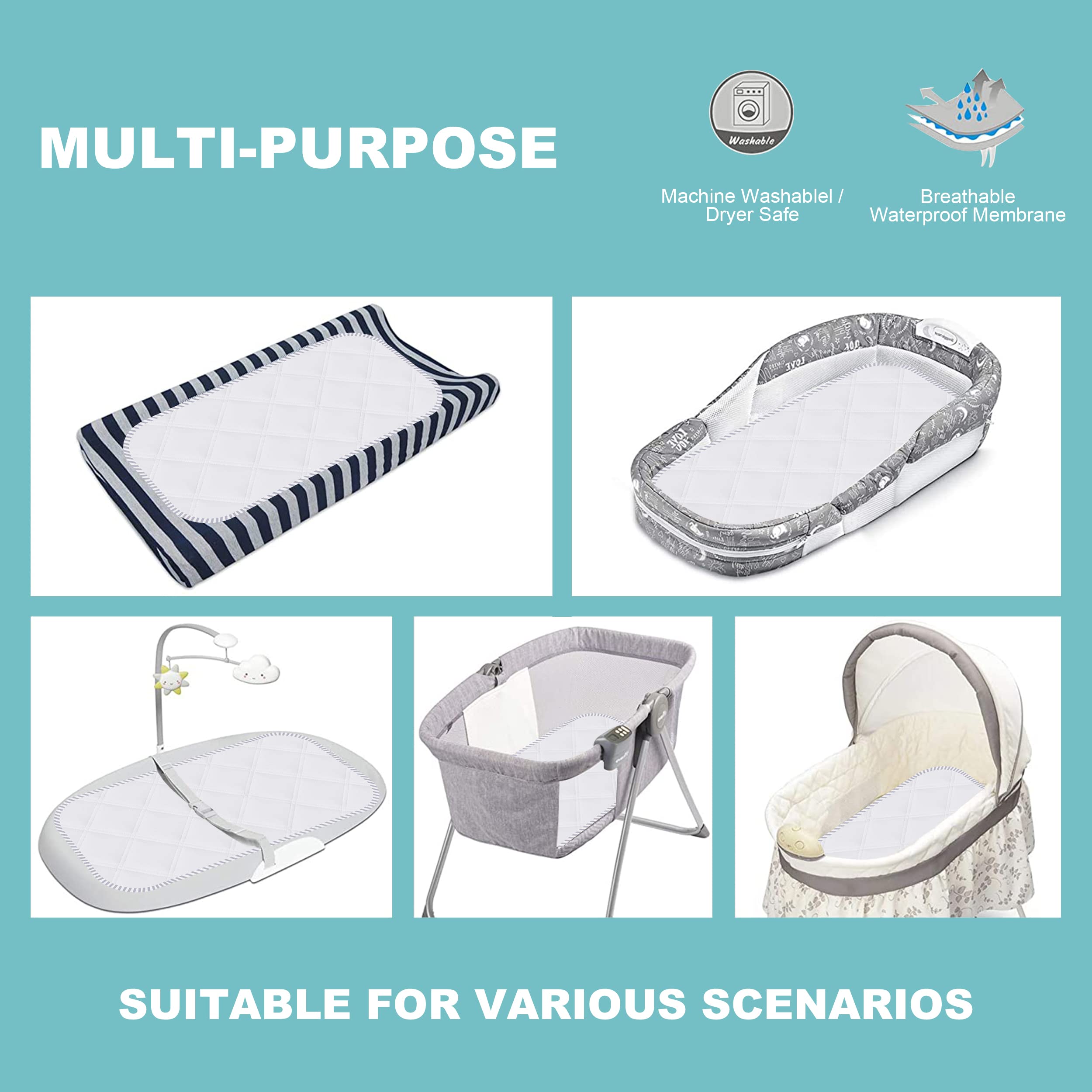 Sunny zzzZZ machine-washable liner cleans easily for busy parents.