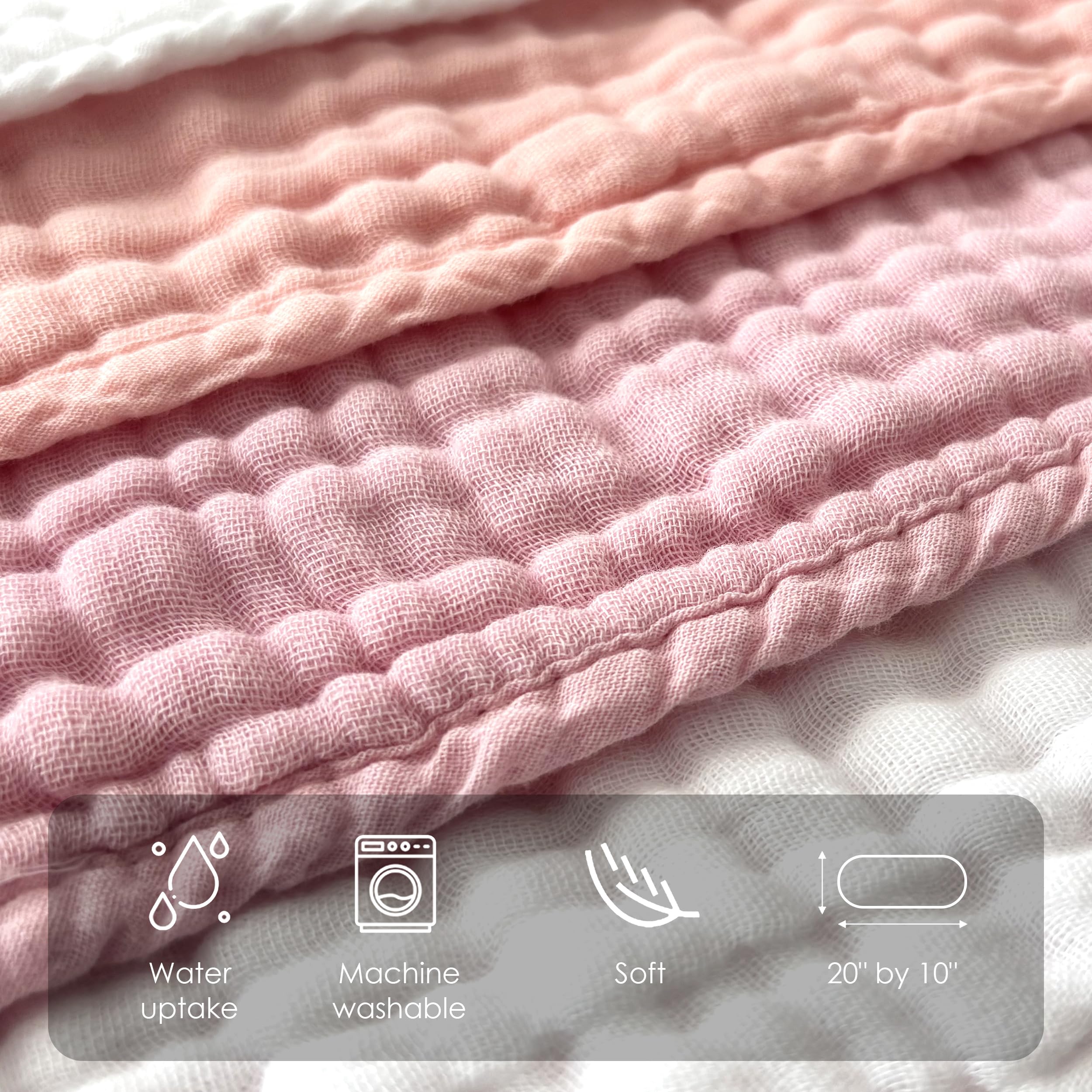 Sunny zzzZZ muslin burp cloths reinforced edges prevent unraveling.