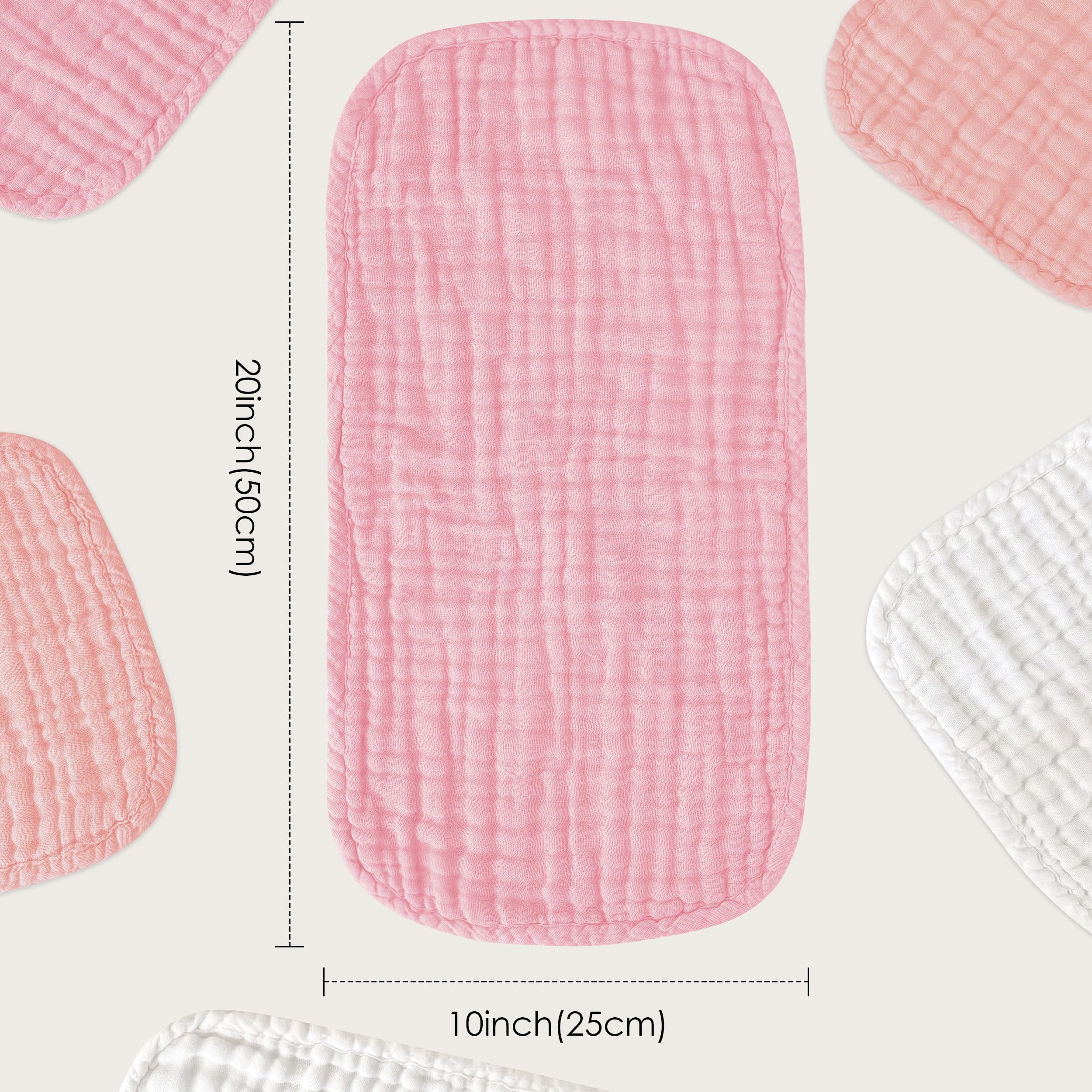Sunny zzzZZ muslin burp cloths gender-neutral colors ideal for any outfit.