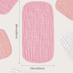 Sunny zzzZZ muslin burp cloths gender-neutral colors ideal for any outfit.