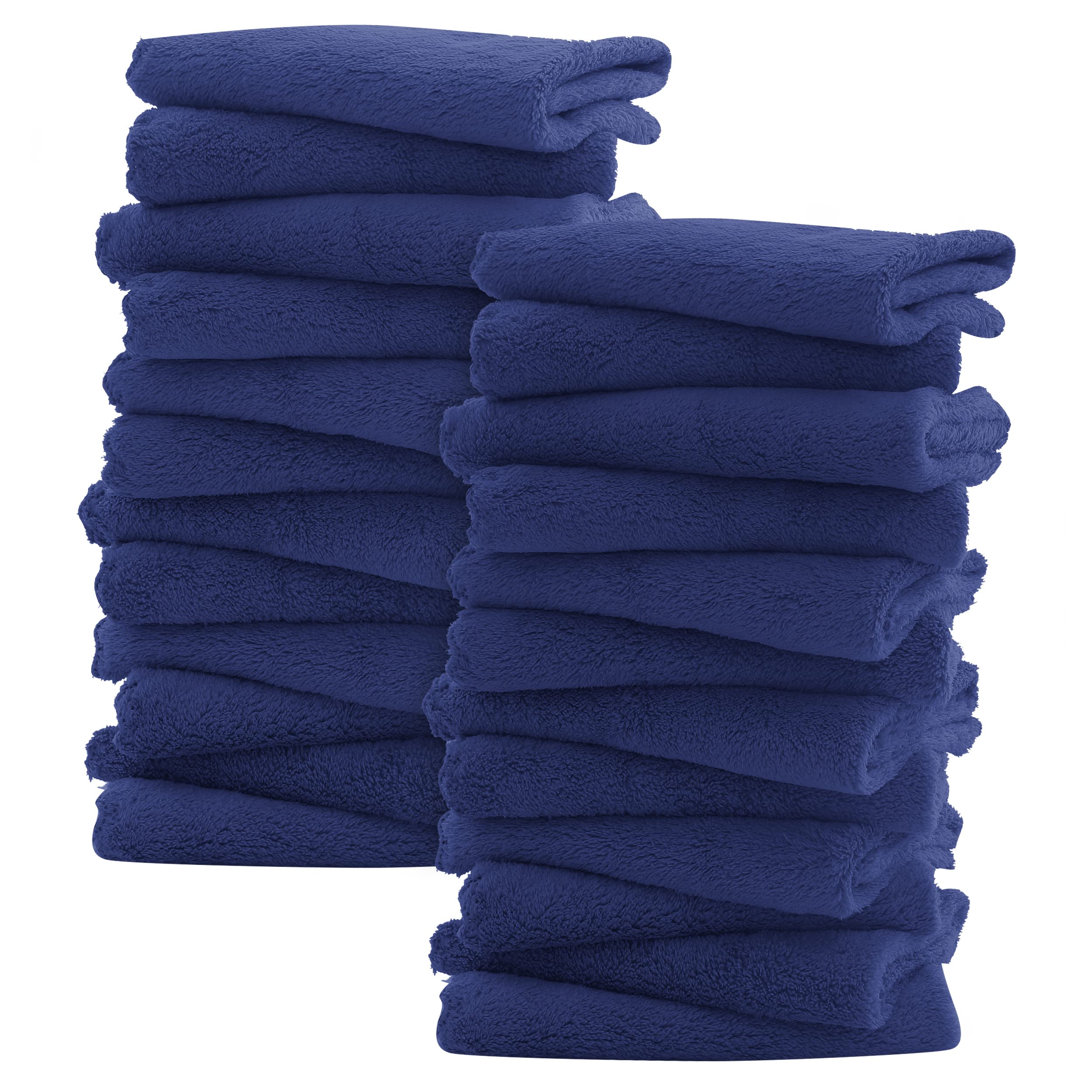 Sunny zzzZZ Ultra Soft washcloths 24-pack in coral fleece, soft and gentle for babies