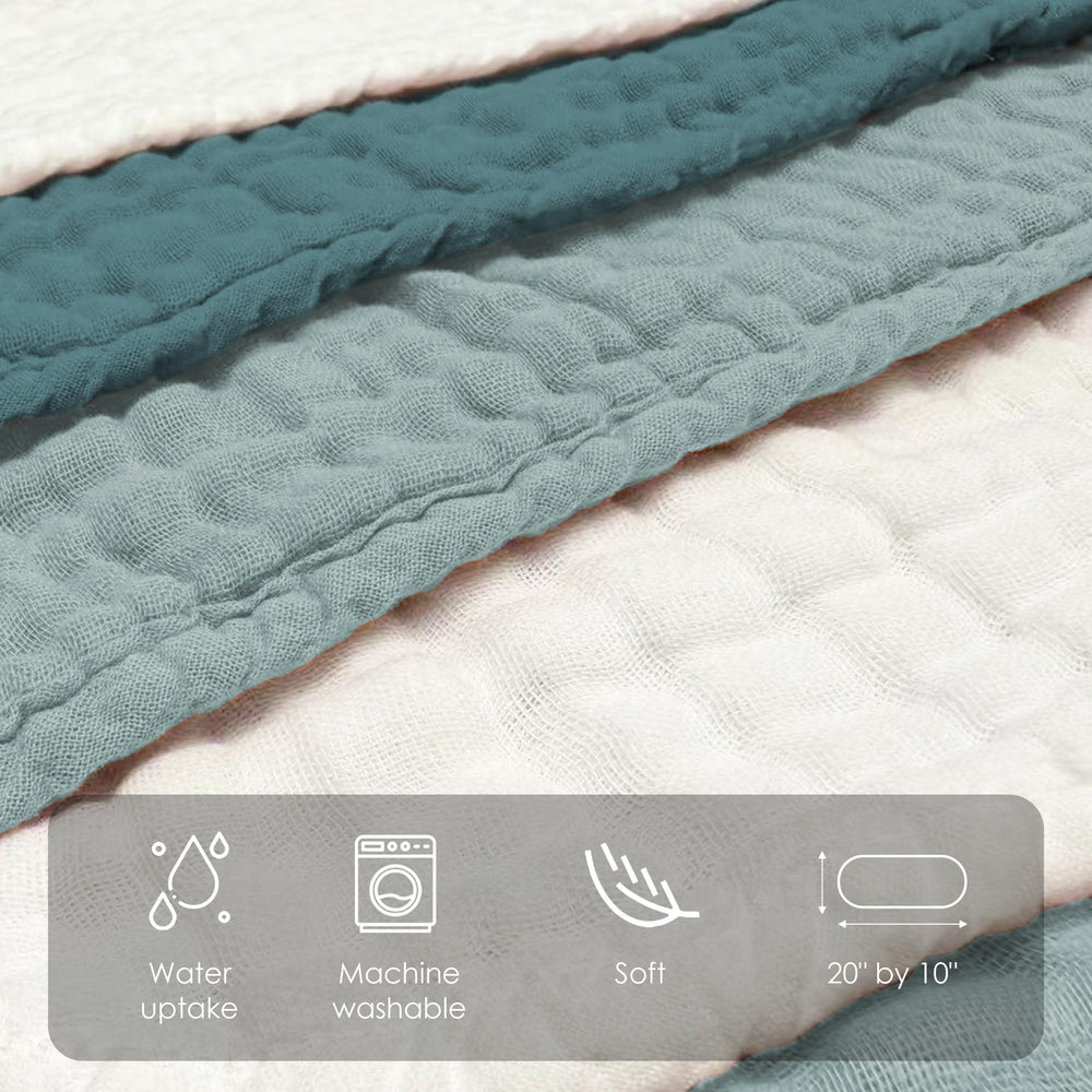 Sunny zzzZZ 12-pack washcloths arranged for versatile baby care tasks.