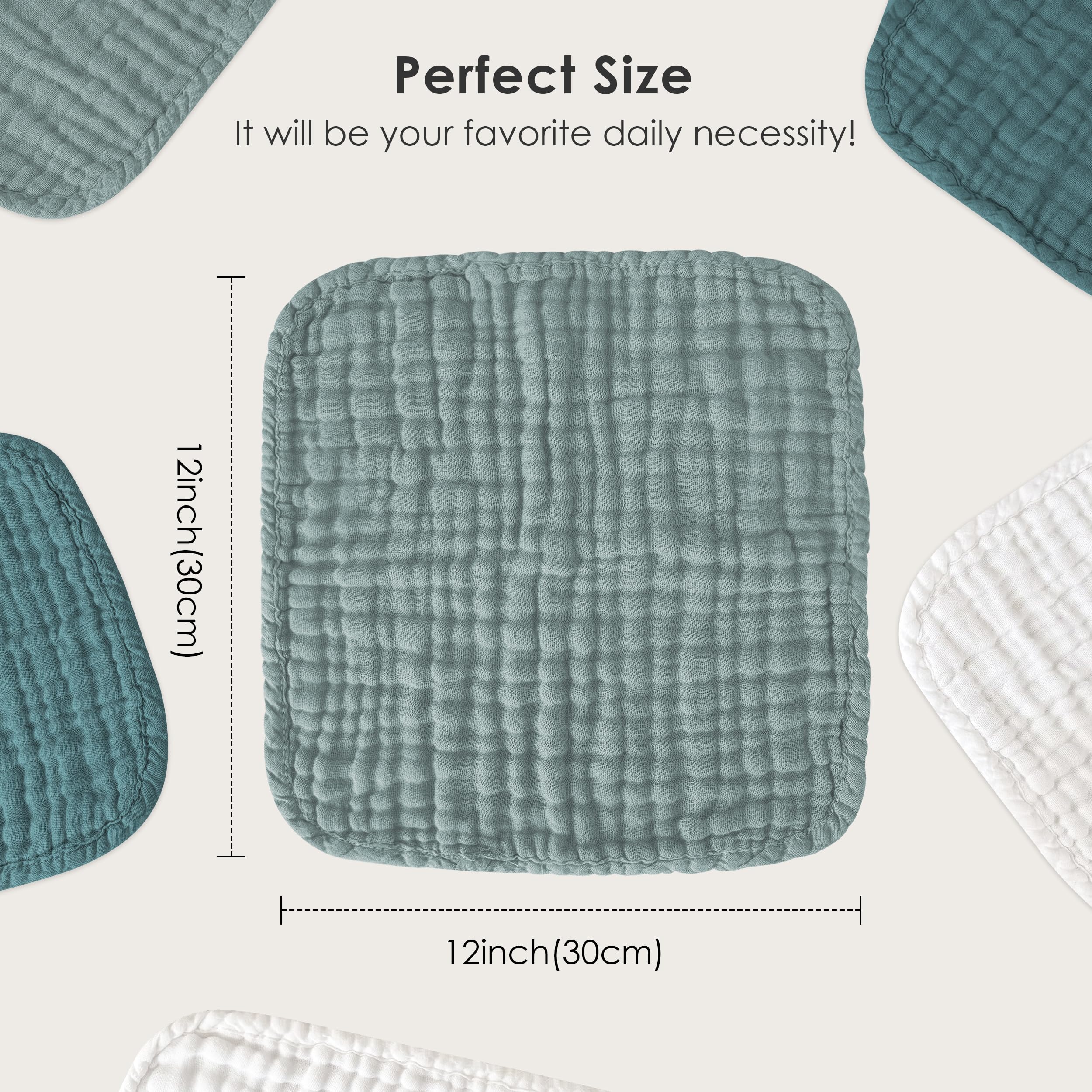 Sunny zzzZZ muslin washcloths with soft touch suitable for newborns.