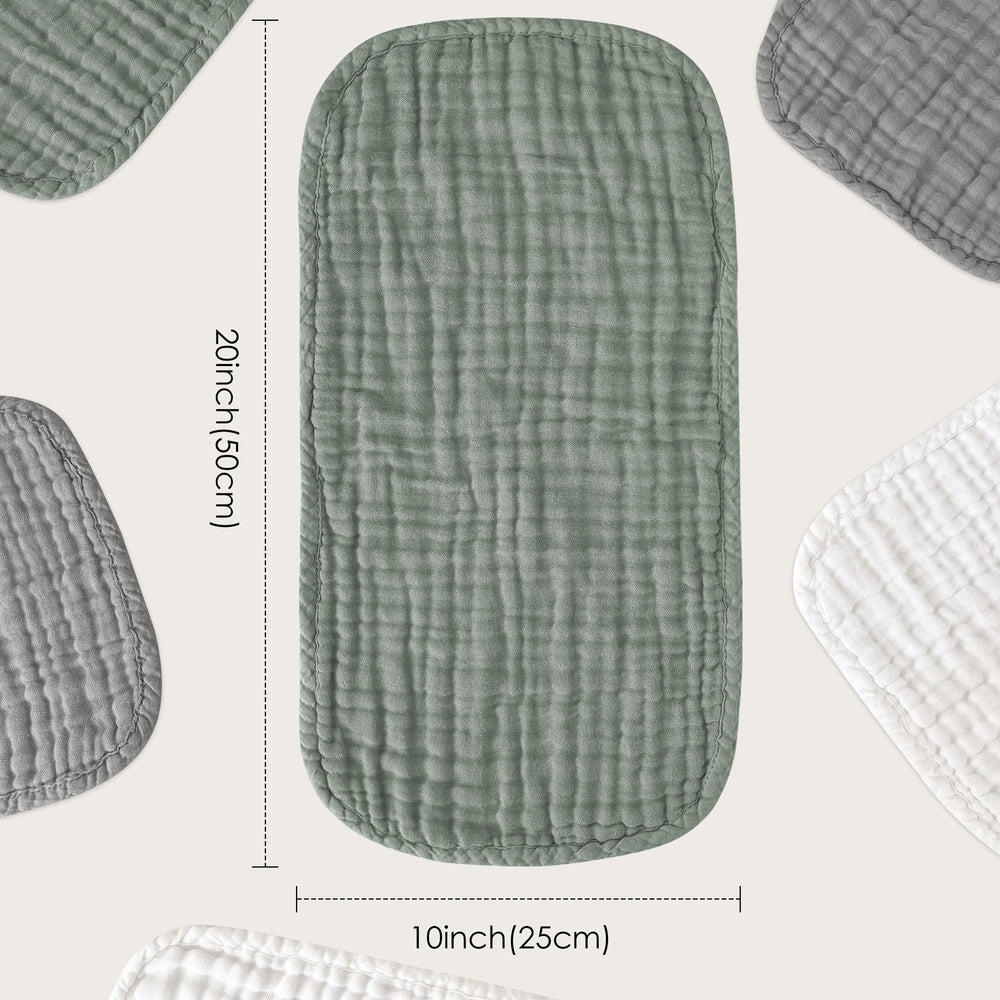 Sunny zzzZZ muslin burp cloth in grey offering soft, breathable comfort.
