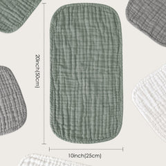 Sunny zzzZZ muslin burp cloth in grey offering soft, breathable comfort.
