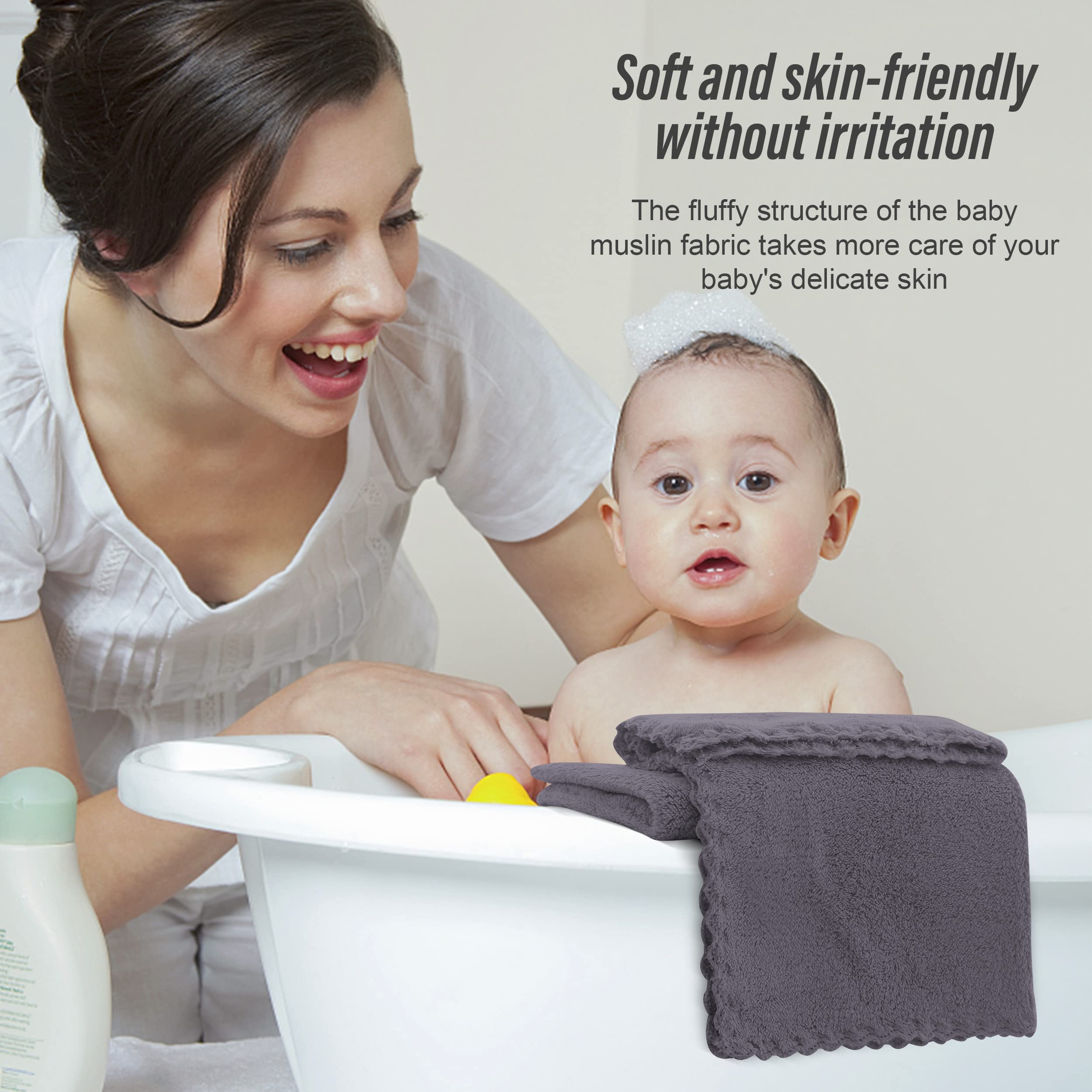 Sunny zzzZZ Baby care washcloths during gentle cleansing sessions
