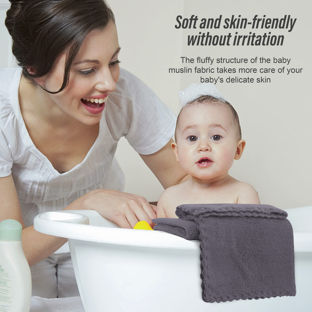 Sunny zzzZZ Baby care washcloths during gentle cleansing sessions