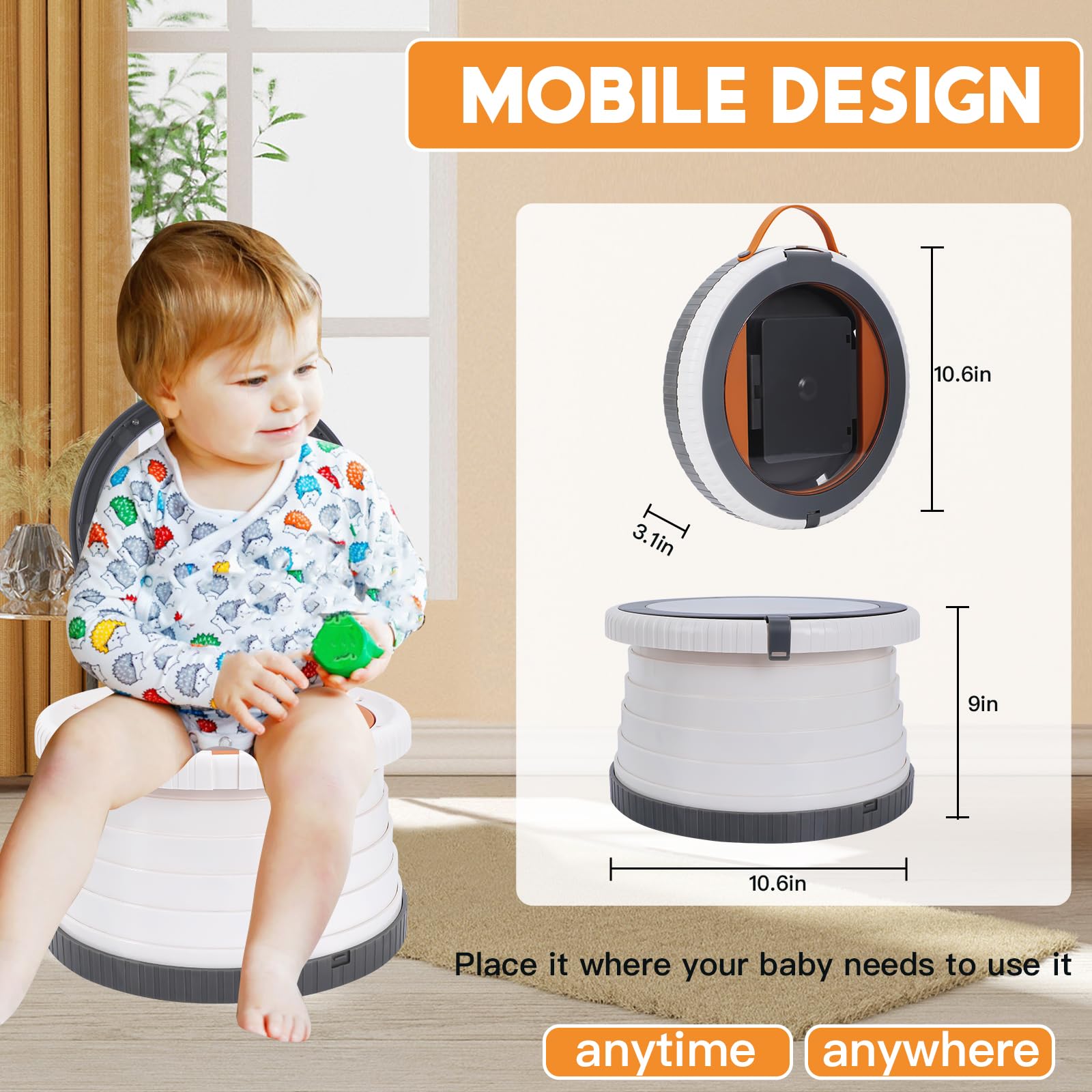 SunnySmile replacement bags included to keep potty clean between changes.