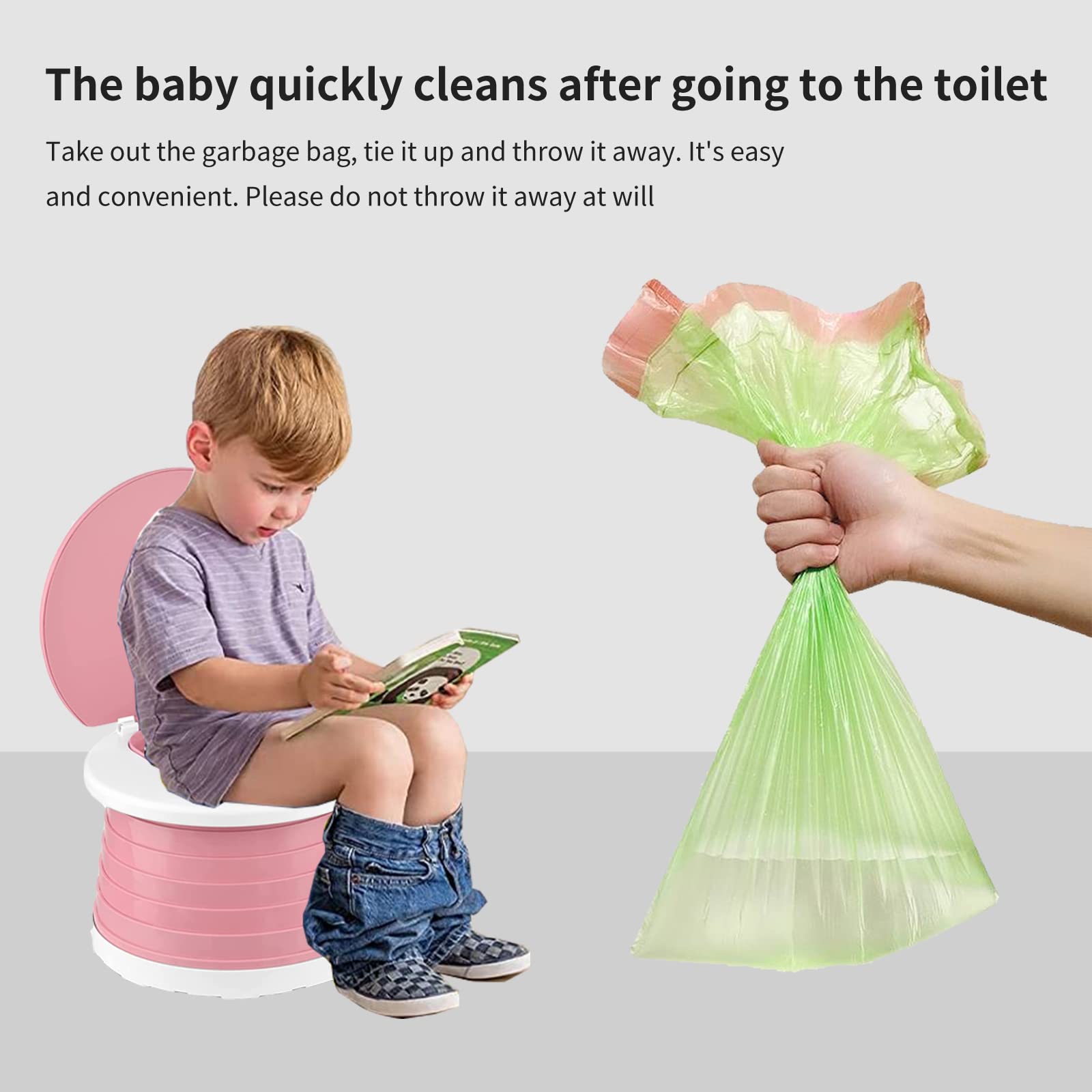 SunnySmile Travel Potty in car usage, ideal emergency toilet on trips